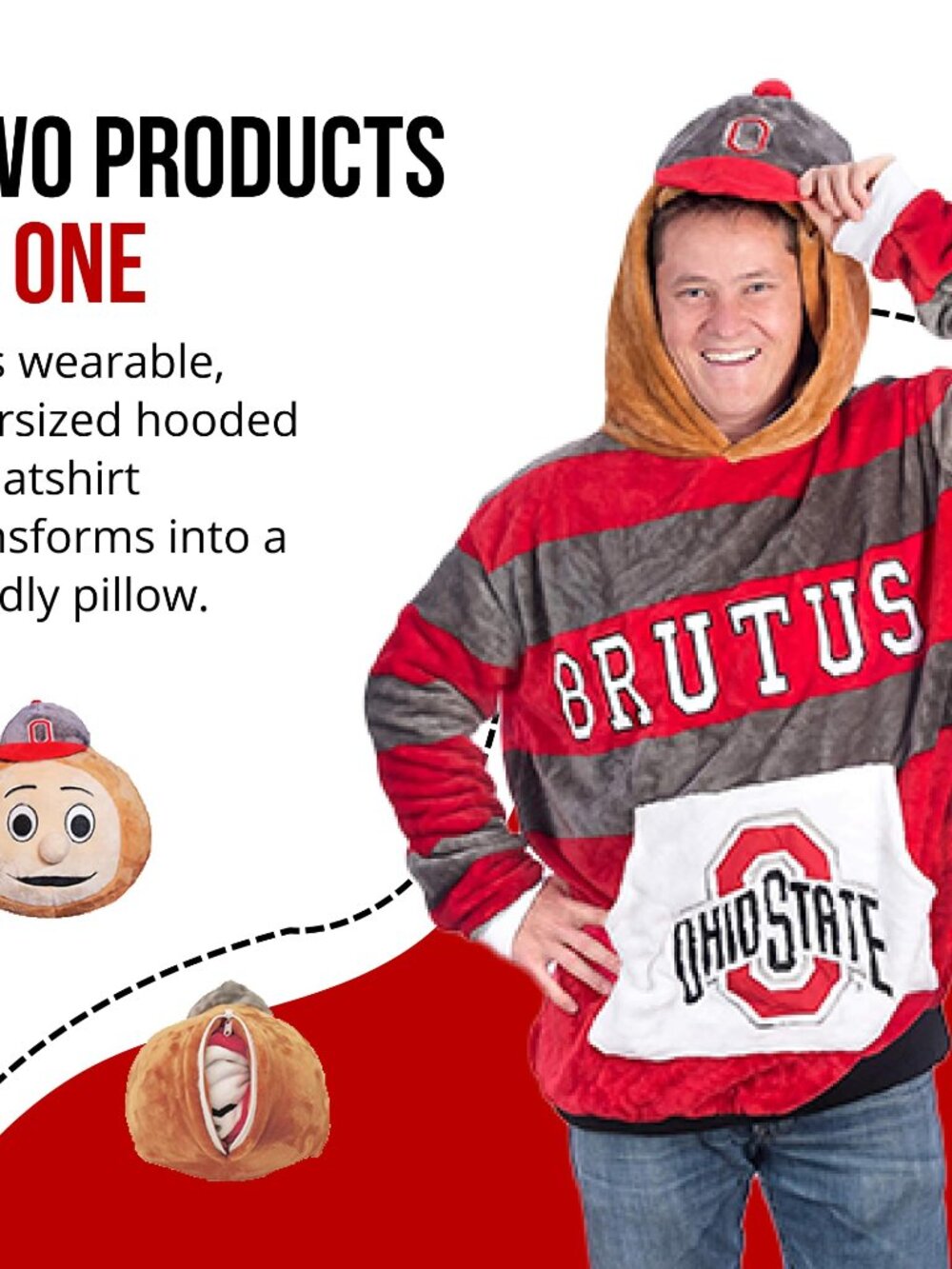 Ohio State University Brutus Buckeye Snugible NWT